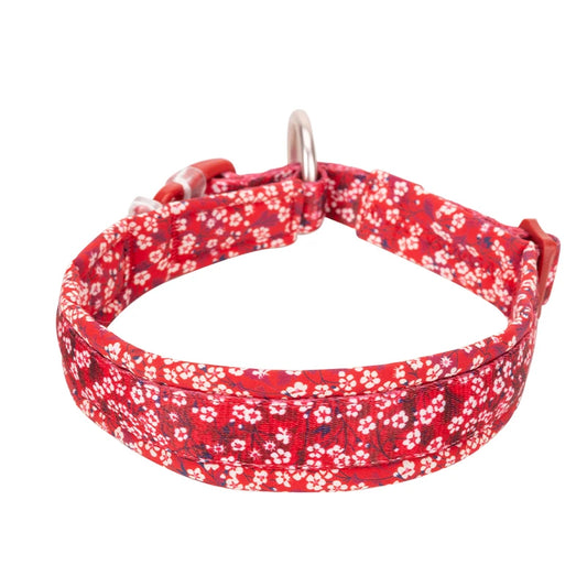 Winhyepet Floral Dog Collar Traveling Walking Outdoors Comfort Padded with Buckle Collar For All Breeds Husky Chihuahua Pitbull