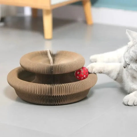 Durable Cat Toy Cat Accordion Magic Organ Cat Scratching Board Cat Toy Ball Scratch Pad Cat Scratcher Kitty Kurlz